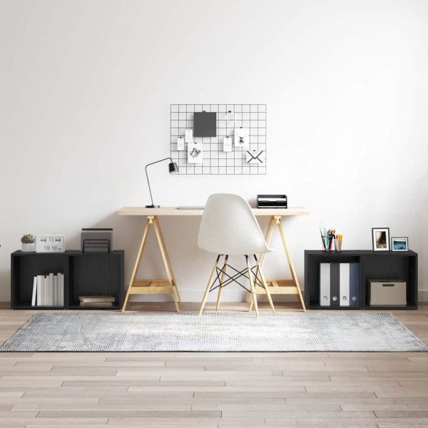 Armarios de TV - 4 pcs. en roble negro. 37x35x37 cm. de madera ingenierada D