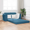 Sofá Cama de Suelo 2-en-1 Azul 148x71x83 cm 1