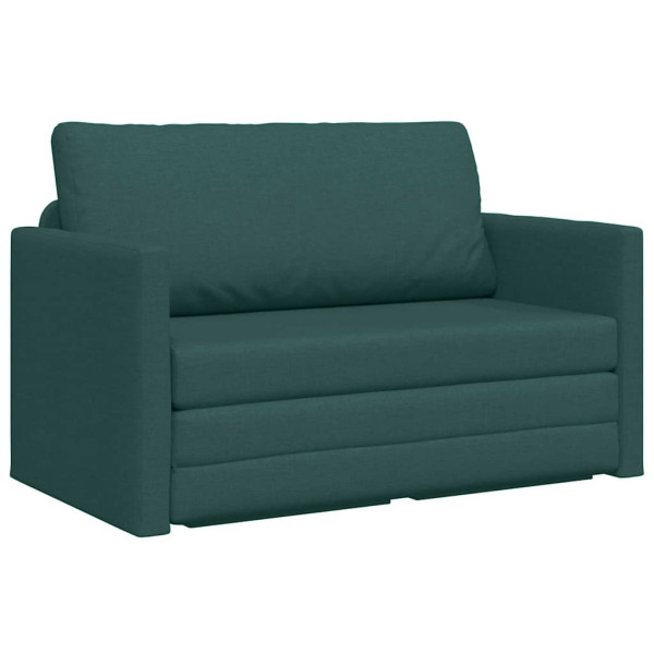 Sofá Cama 2-em-1 Verde Escuro 124x71x78 cm Tecido M 2