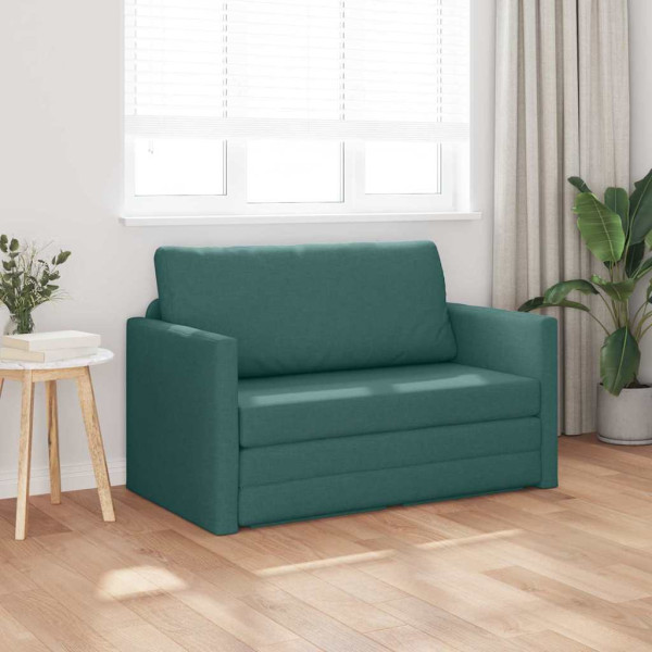Sofá Cama 2-en-1 Verde Oscuro 124x71x78 cm Tela M 3