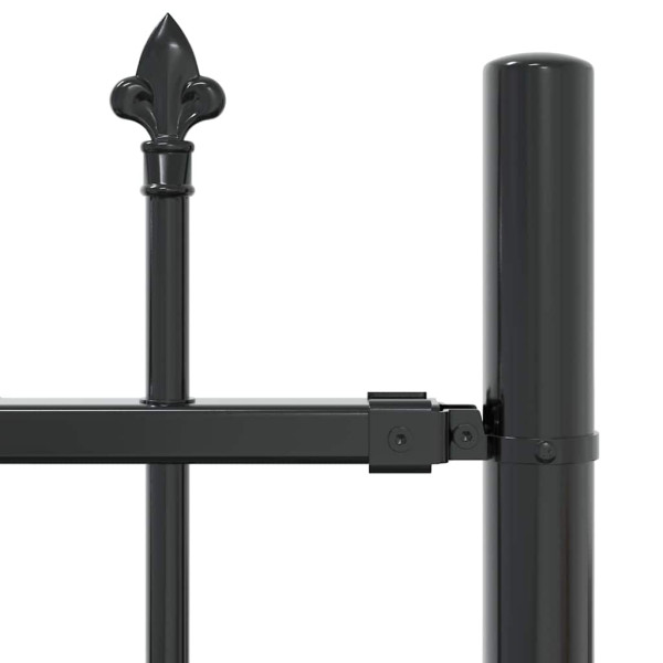 Cerca para Jardim Cinzento 140 cm Aço com Revestimento em Pó M 4