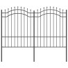 Cerca de jardín Gris 190 cm Acero con recubrimiento en polvo 2