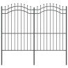 Cerca para Jardim Cinzento 215 cm Aço com Revestimento em Pó 2