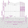 Cerca de jardín Gris 215 cm Acero con recubrimiento en polvo 5