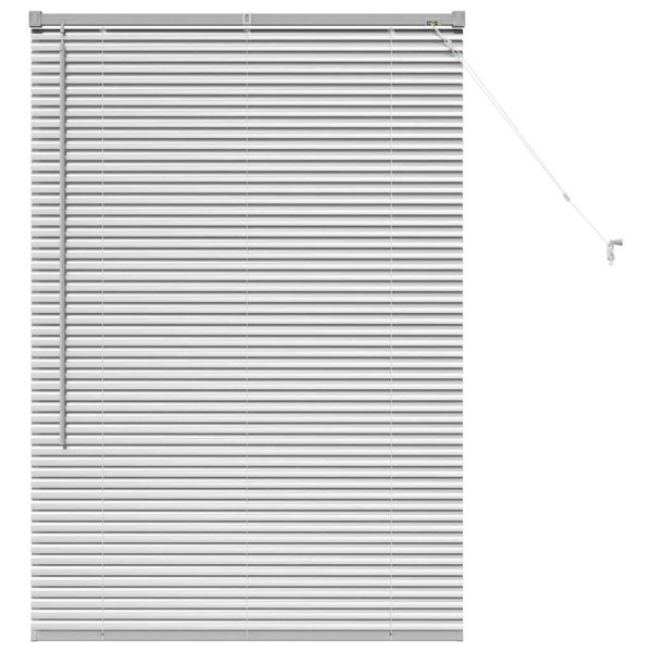 Persiana de Janela com cortinas Manual Prata 80 x 130 cm Alumínio M 2