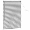 Persiana de Janela com cortinas Manual Prata 80 x 130 cm Alumínio 5