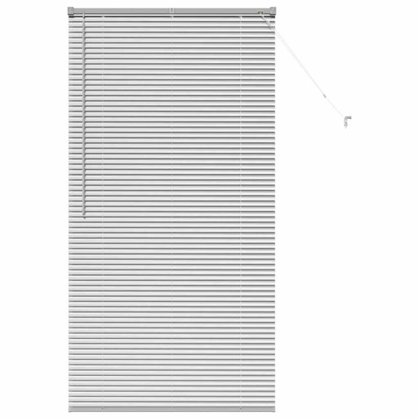 Persiana de Janela com cortinas Manual Prata 85 x 175 cm Alumínio M 2