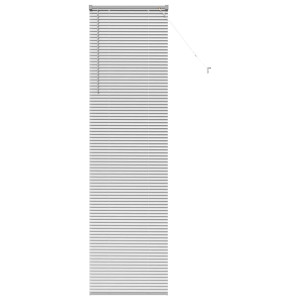 Persiana de Janela com cortinas Outros Manual Prata 60 x 220 cm Alumínio H