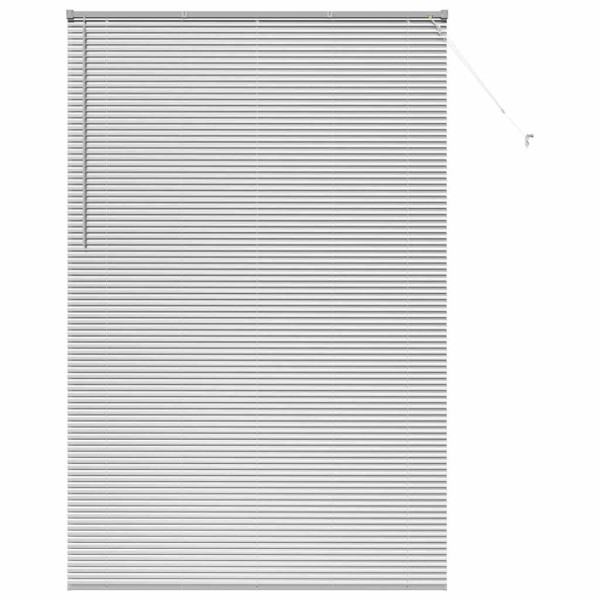 Persiana para Ventana Plateado 80 x 130 cm Aluminio M 2