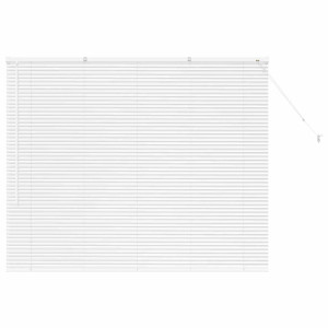 Persiana de Janela com cortinas Outros Manual Branco 80 x 130 cm Alumínio H