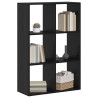 Gabinete de Livros Carvalho preto 69.5 x 29 x 103.5 cm 3