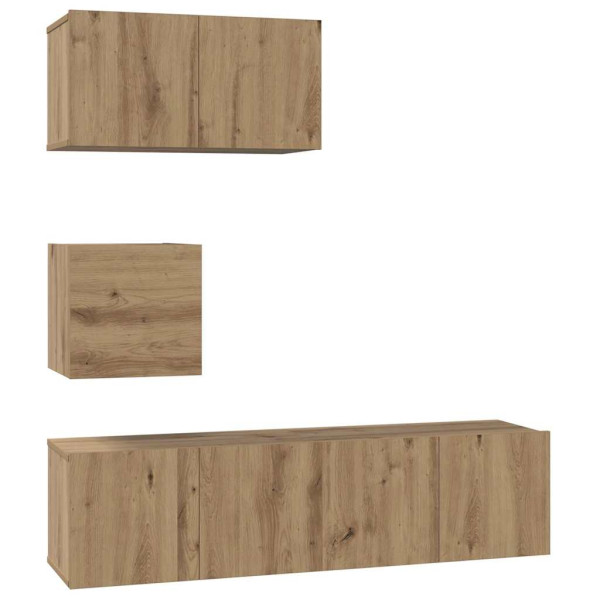 Conjunto de mueble de TV 4 pcs Roble artisan 60 x 30 x 30 cm M 2