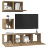 Conjunto de mueble de TV 4 pcs Roble artisan 60 x 30 x 30 cm 3