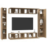 Conjunto de mueble de TV 10 pcs Roble artisan 30.5 x 30 x 90 cm 3