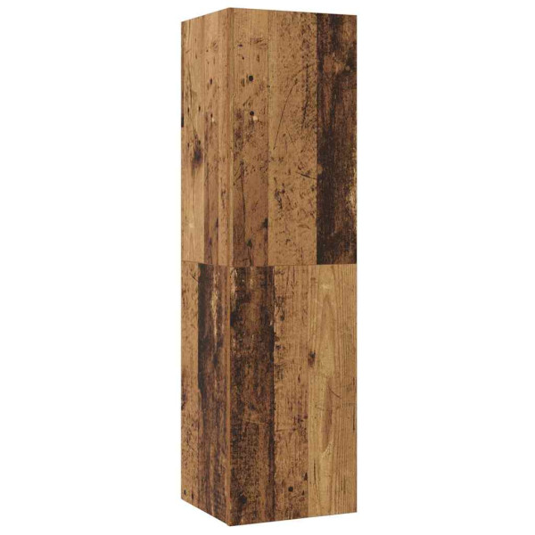 Juego de muebles de TV con estante 4 pcs Madera vieja Mediano M 5