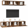 Conjunto de mueble de TV 5 pcs Madera vieja Estándar Mediano 3