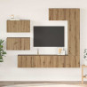 Conjunto de mueble de TV 6 pcs Roble artisan 30.5 x 30 x 90 cm 1
