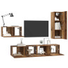 Conjunto de mueble de TV 4 pcs Madera vieja 30.5 x 30 x 90 cm 3