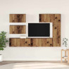 Conjunto de mueble de TV 6 pcs Madera vieja 30.5 x 30 x 90 cm 1