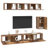 Conjunto de mueble de TV 6 pcs Madera vieja Estándar Mediano 3