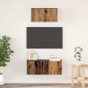Juego de muebles de TV 2 pcs Madera vieja 80 x 30 x 30 cm 1