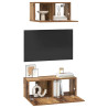 Juego de muebles de TV 2 pcs Madera vieja 80 x 30 x 30 cm 3