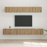 Juego de muebles de TV con estante Montaje en la pared con almacenamiento con puerta 5 pcs Roble artisan 1