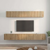 Juego de muebles de TV con estante Montaje en la pared con almacenamiento con puerta 5 pcs Roble artisan 4