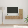 Conjunto de mueble de TV 3 pcs Roble artisan 150.5 x 30 x 90 cm 1