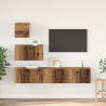 Conjunto de mueble de TV 4 pcs Madera vieja 80 x 30 x 30 cm 1