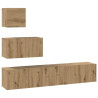 Conjunto de mueble de TV 4 pcs Roble artisan 80 x 30 x 30 cm 2