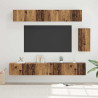 Conjunto de mueble de TV 6 pcs Madera vieja 100 x 30 x 30 cm 1