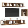 Conjunto de mueble de TV 6 pcs Madera vieja 100 x 30 x 30 cm 3