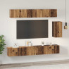 Conjunto de mueble de TV 6 pcs Madera vieja 100 x 30 x 30 cm 4