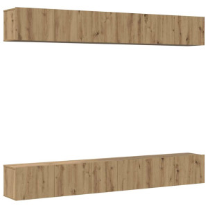 Conjunto de mueble de TV 6 pcs Roble artisan 60 x 30 x 35 cm H