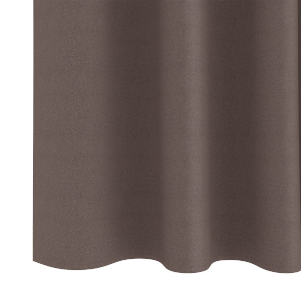 Cortinas opacas 2 pcs Marrón oscuro 245 x 140 cm Poliéster M 5