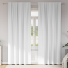 Cortinas opacas 2 pcs Blanco puro 245 x 140 cm Poliéster 1