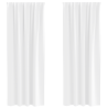 Cortinas opacas 2 pcs Branco Puro 245 x 140 cm Poliéster 2