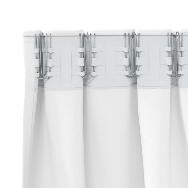 Cortinas opacas 2 pcs Blanco puro 245 x 140 cm Poliéster M 4