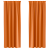 Cortinas opacas 2 pcs Naranja brillante 260 x 140 cm Poliéster 2