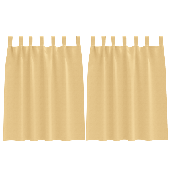 Cortinas opacas con cortinas 2 pcs Beige 140 x 140 cm Poliéster M 2