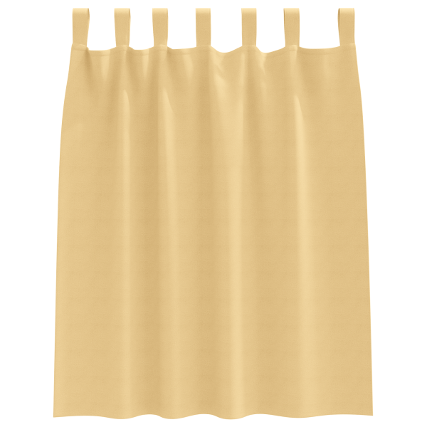 Cortinas opacas con cortinas 2 pcs Beige 140 x 140 cm Poliéster M 3