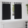 Cortinas opacas con cortinas 2 pcs Negro 140 x 140 cm Poliéster 1