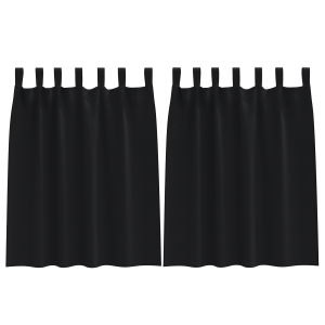Cortinas opacas com cortinas 2 pcs Preto 140 x 140 cm Poliéster H