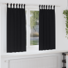 Cortinas opacas con cortinas 2 pcs Negro 175 x 140 cm Poliéster 1