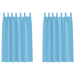Cortinas opacas 2 pcs Azul claro 175 x 140 cm Poliéster H