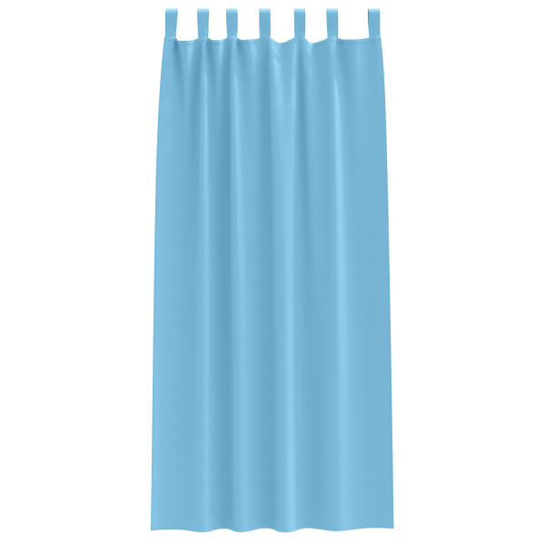 Cortinas opacas 2 pcs Azul claro 225 x 140 cm Poliéster M 3