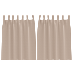 Cortinas opacas con cortinas 2 pcs Taupé 140 x 140 cm Poliéster H