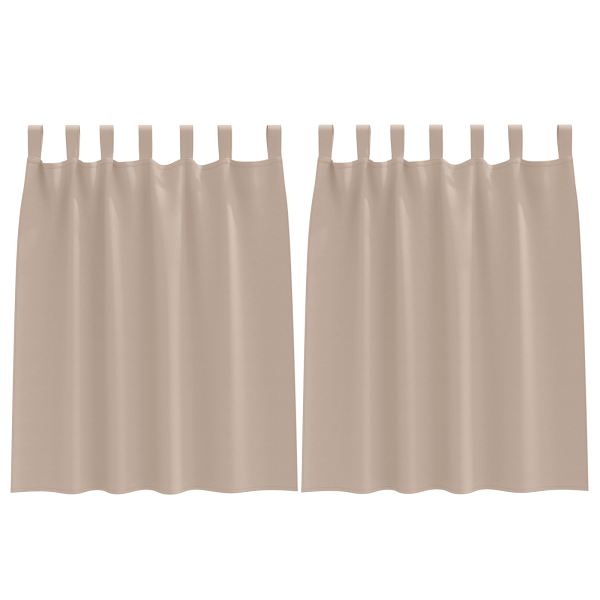 Cortinas opacas 2 pcs Cinzento-acastanhado 140 x 140 cm M 2