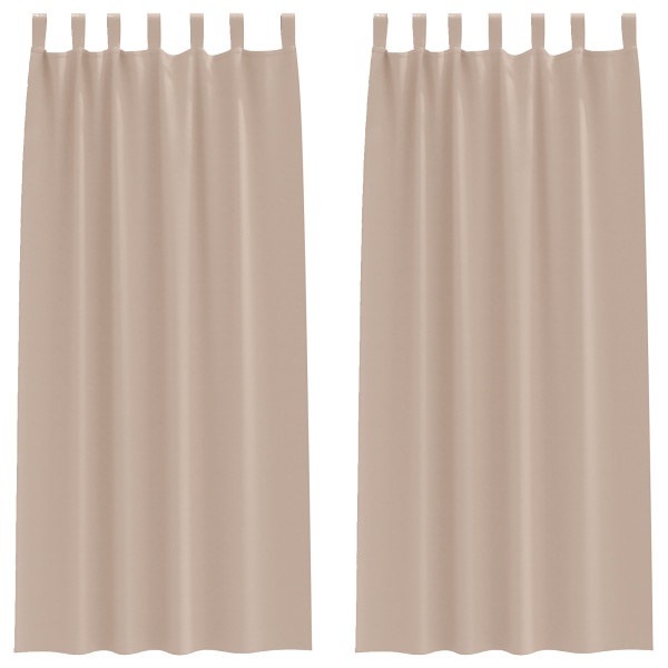 Cortinas opacas 2 pcs Cinzento-acastanhado 225 x 140 cm M 2